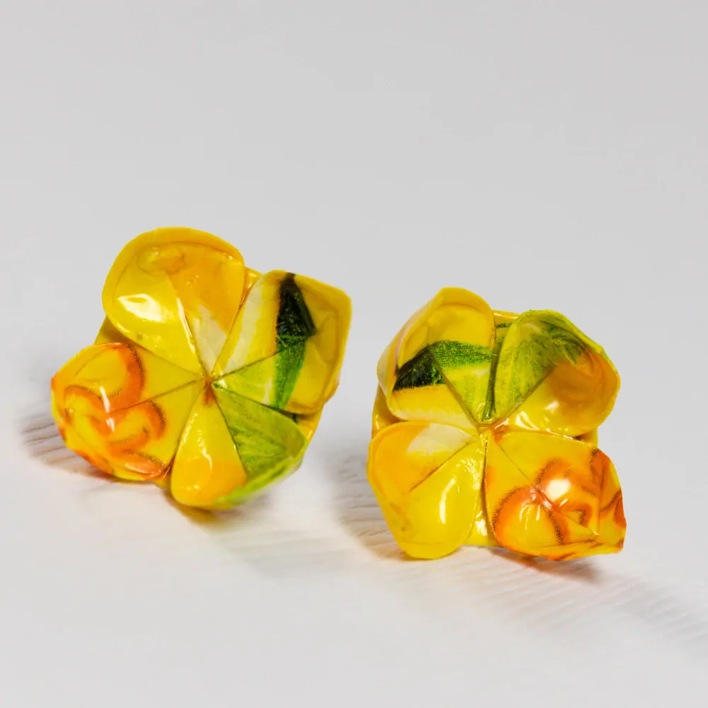 Náušnice "Citrusové květy" (lotos)