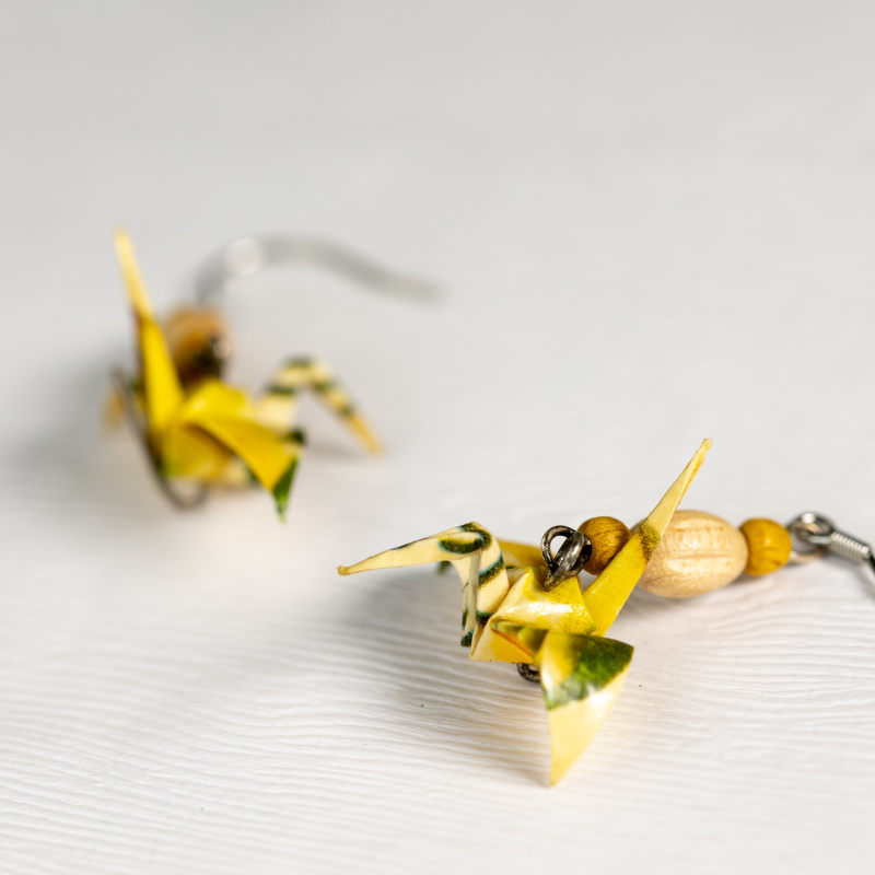 Náušnice "Zázvorová" (jeřáb)