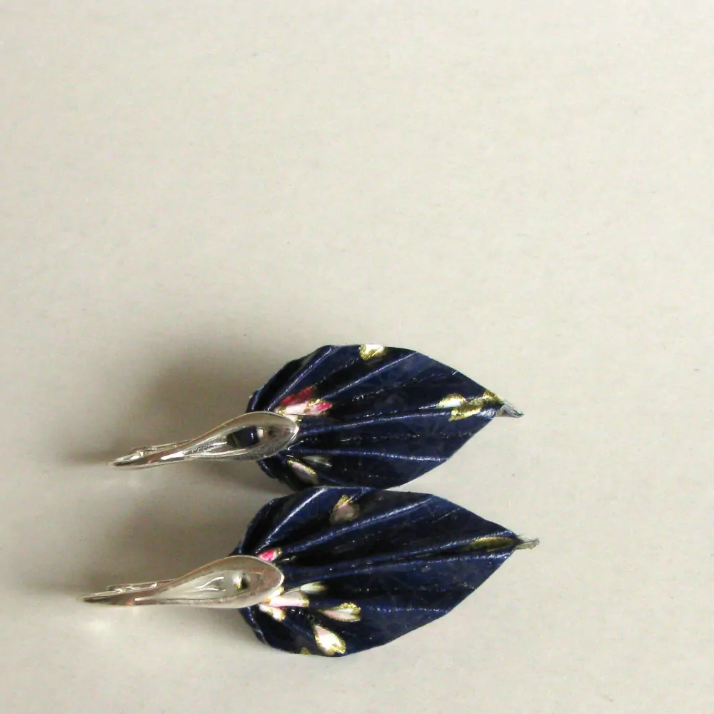 Náušnice "Sakura za stmívání" (listy)