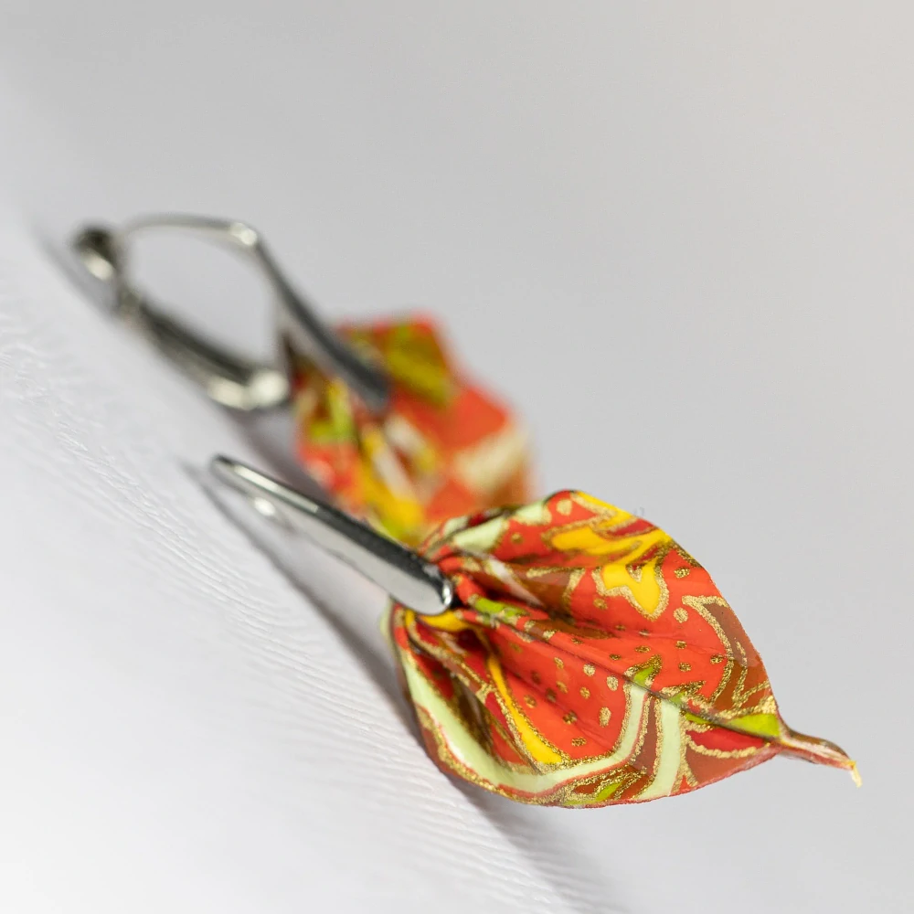 Náušnice "Západ slunce" (listy)