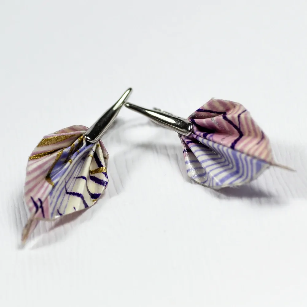 Náušnice "Fialková víla" (listy)