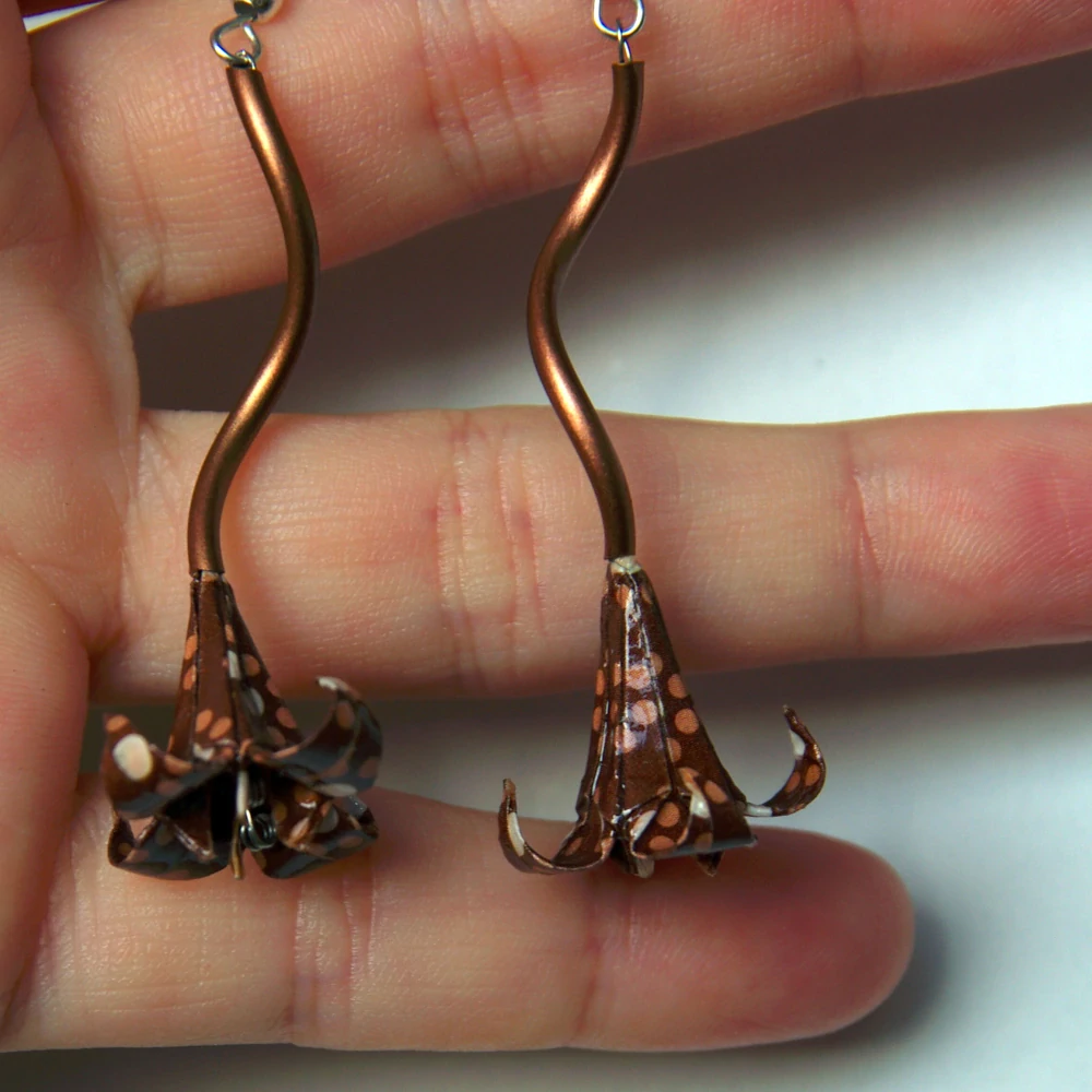 Náušnice "Dech Země" (lilie)