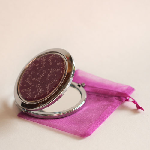 Zrcátko Bílá kvítka ve vínové