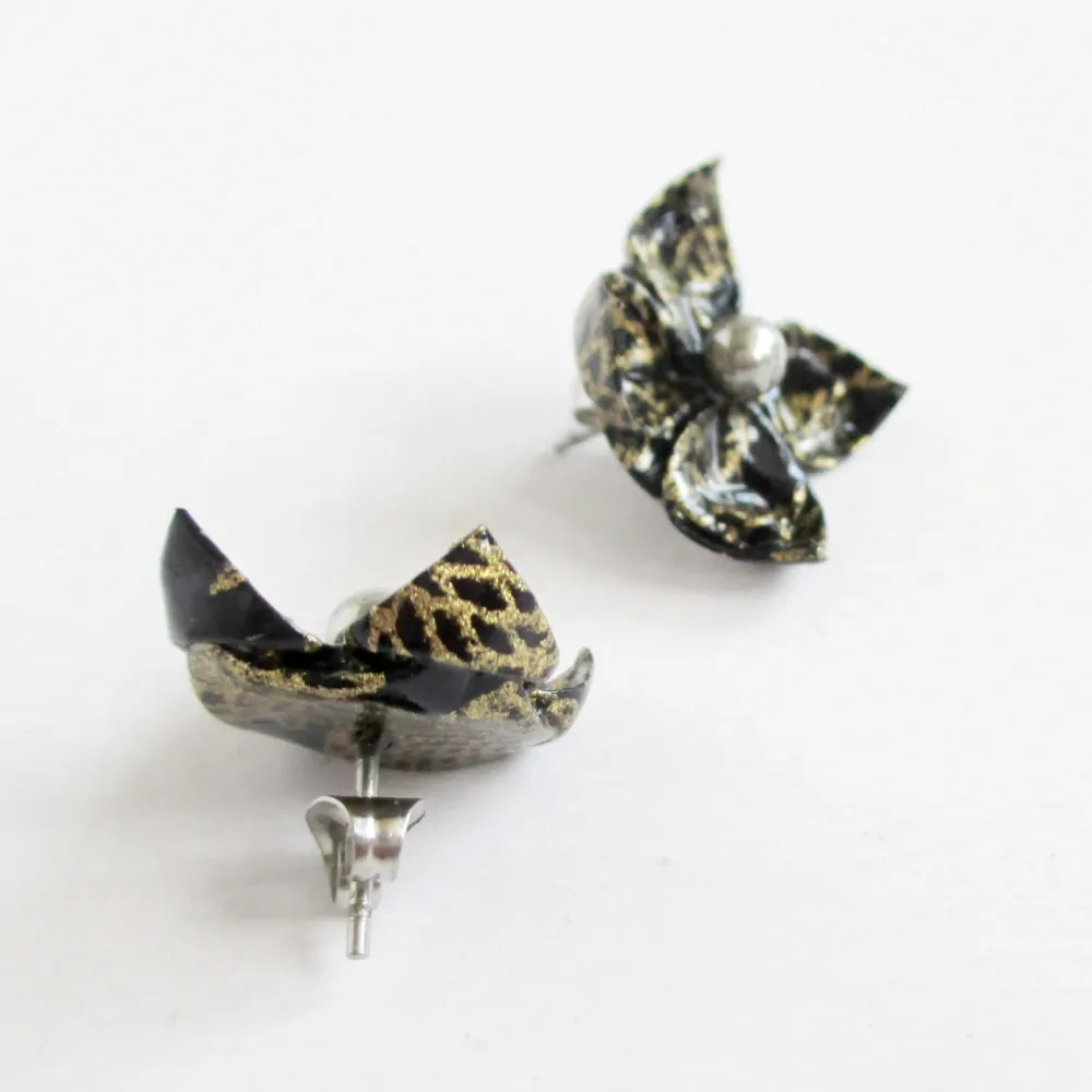 Náušnice "Zářivá noc" (lotos)