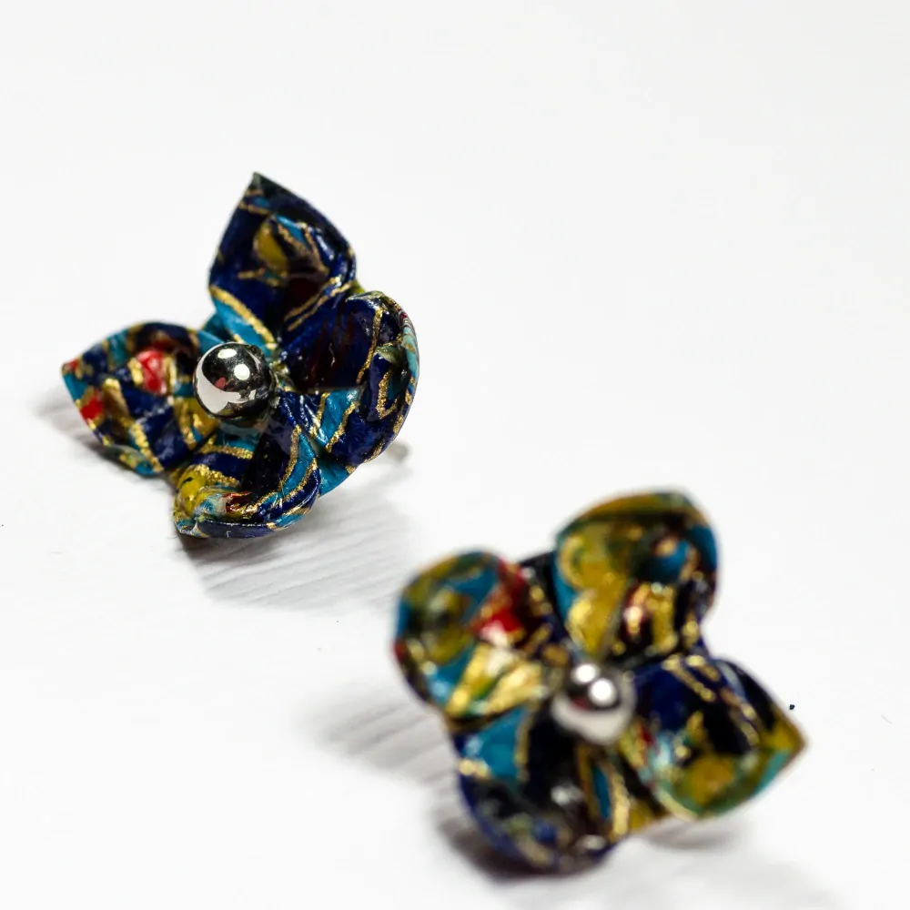 Náušnice "Zářící noc" (lotos)