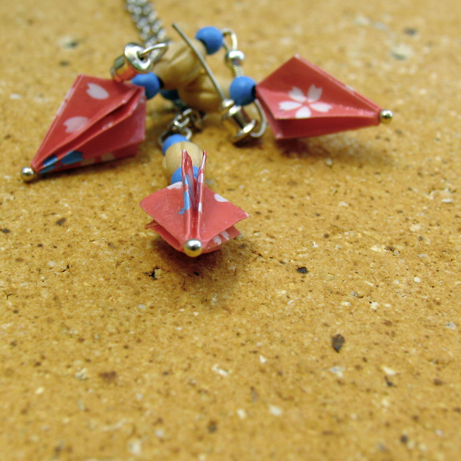 Sada šperků "Růžová kvítka" (paraplíčka)