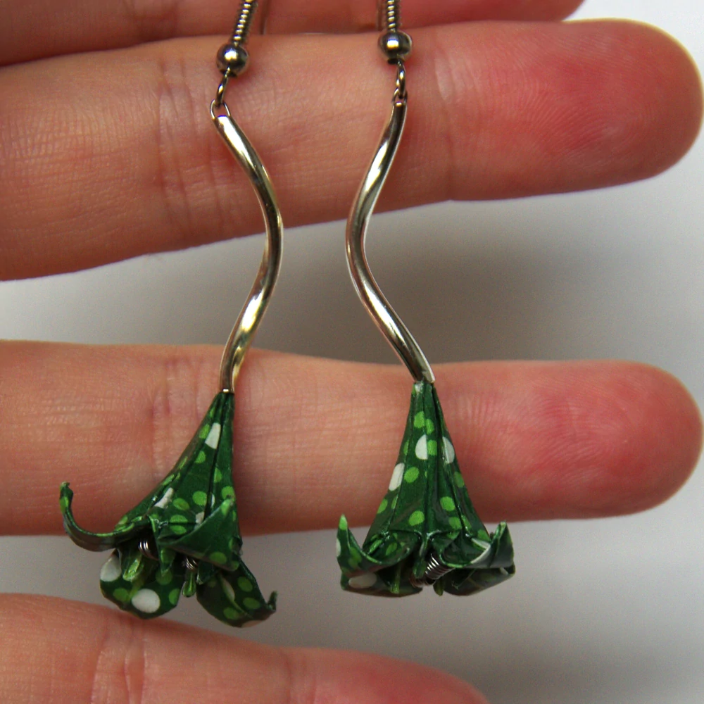 Náušnice "Duše pralesa" (lilie)