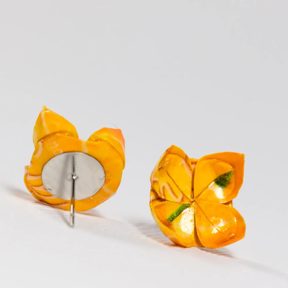 Náušnice "S vůní pomeranče" (lotos)