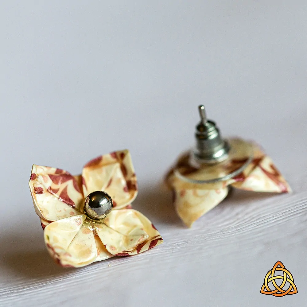 Náušnice "Kapky ohně" (lotos)