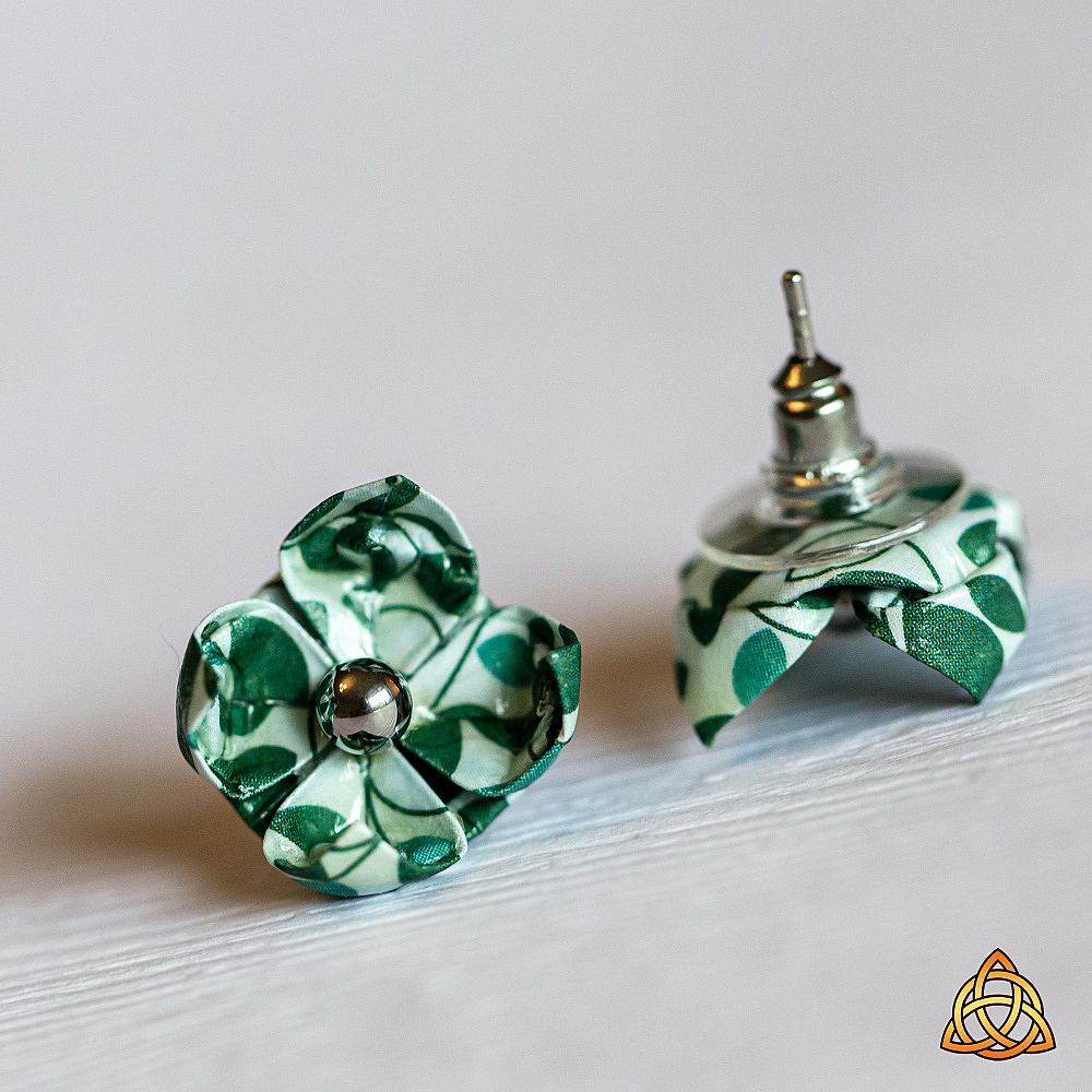 Náušnice "V listoví" (lotos)