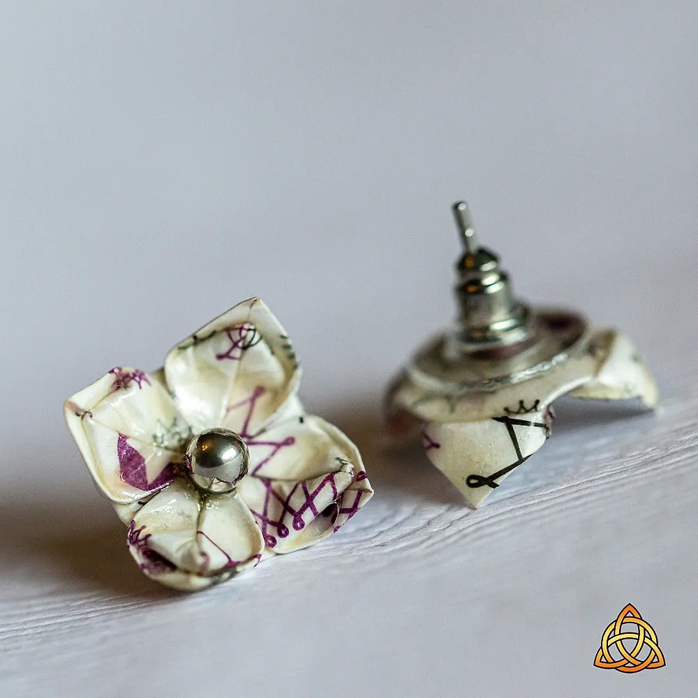 Náušnice "Vánoční fialky" (lotos)