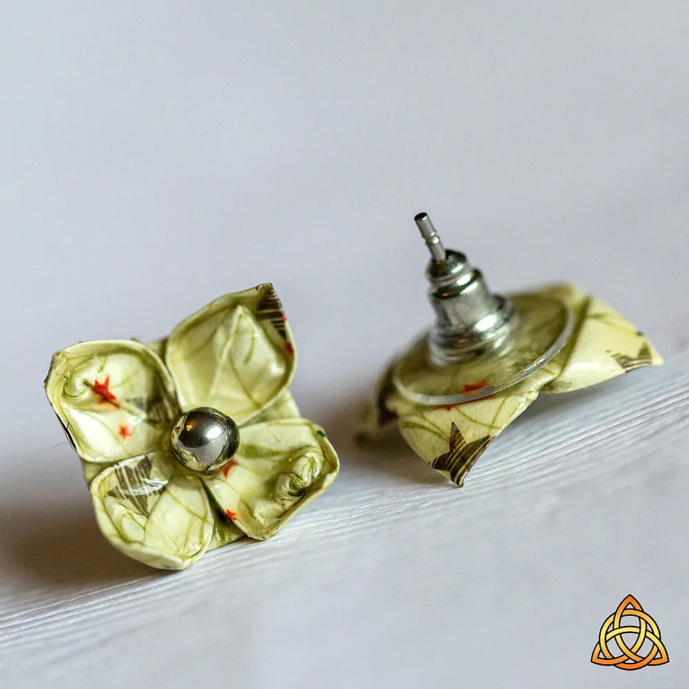 Náušnice "Vánoční hvězdy" (lotos)