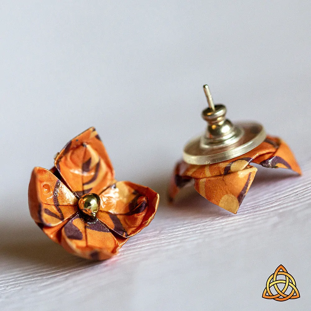 Náušnice "Žhavá noc" (lotos)