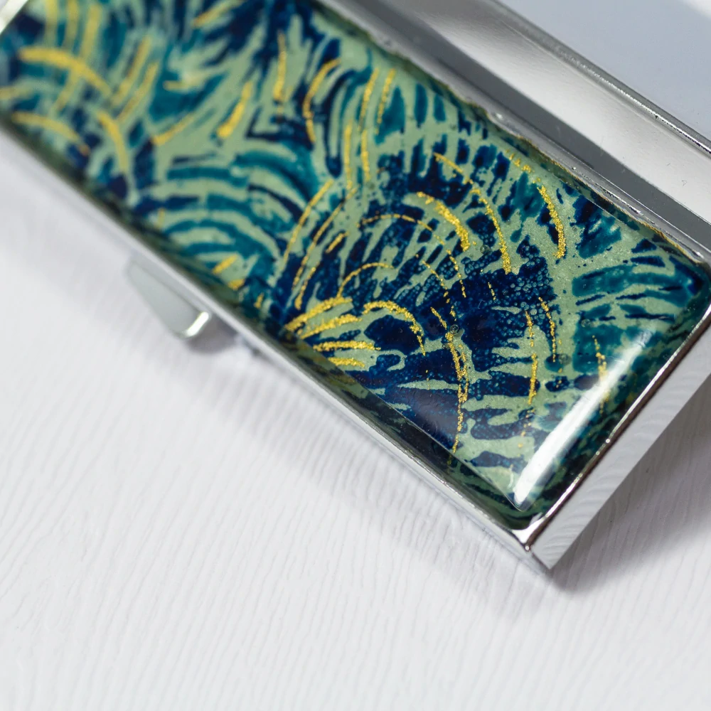 "Dívka v modrém" (obdélníková krabička na léky)