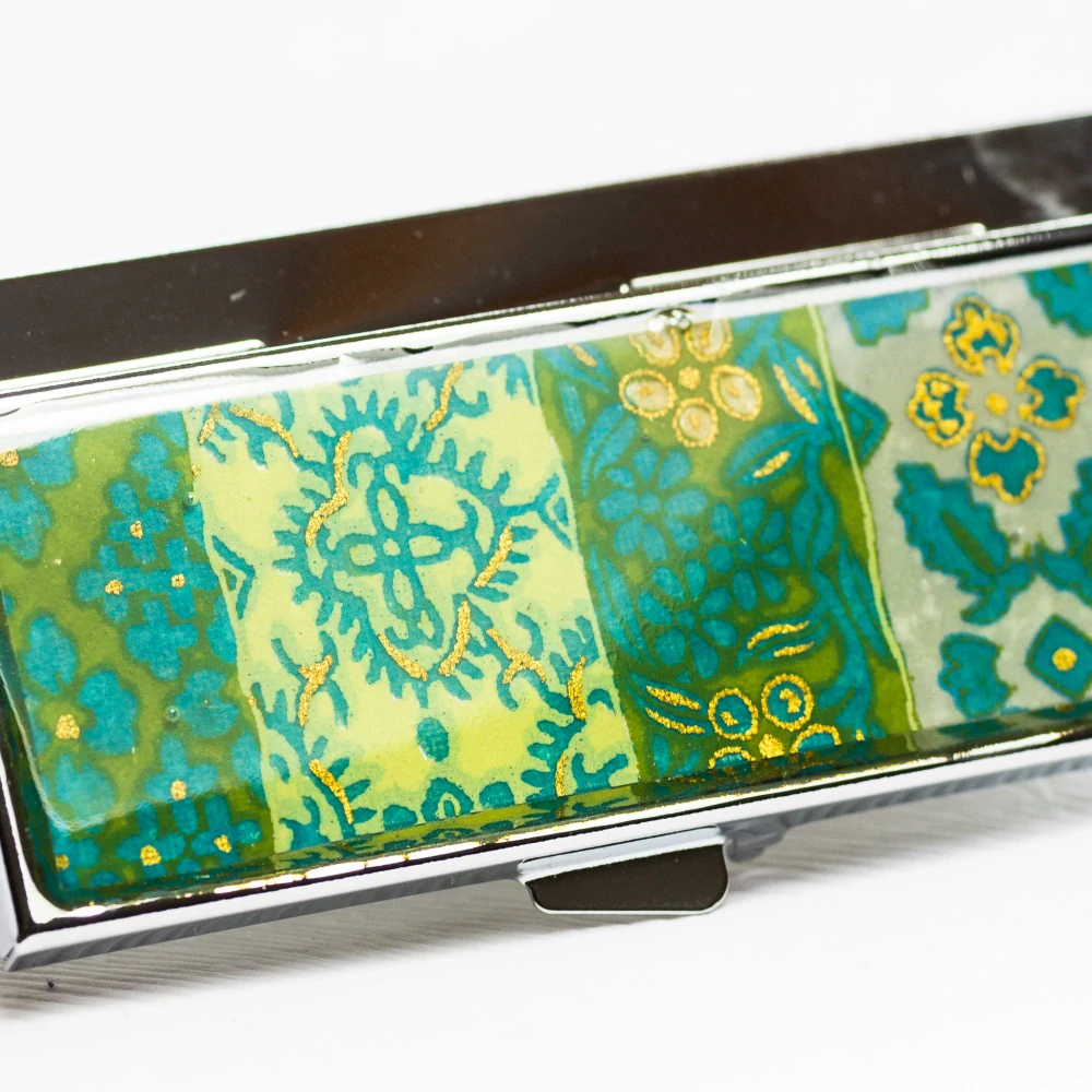 "Tyrkysově něžná" (obdélníková krabička na léky)