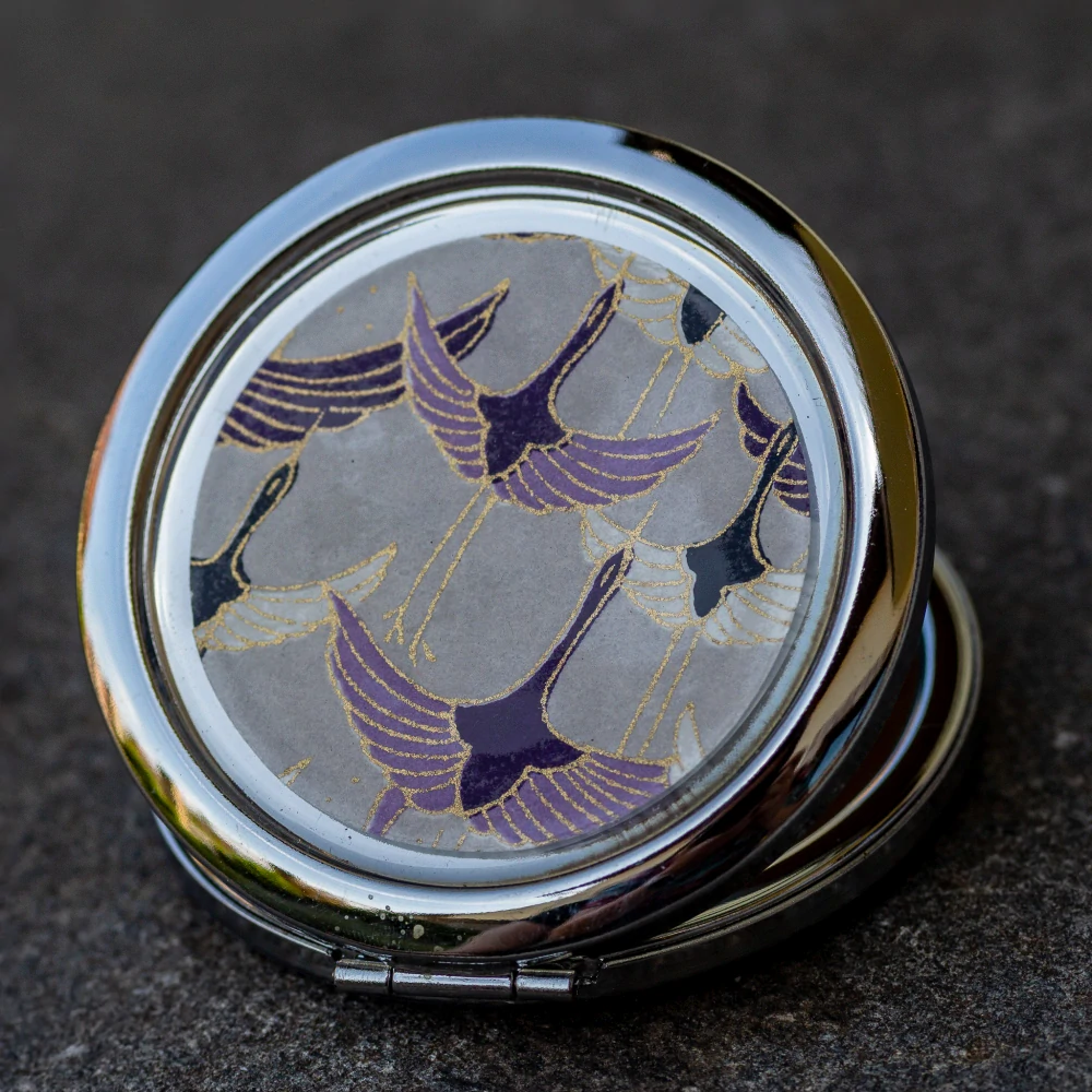 Zrcátko Jeřábi ve fialové