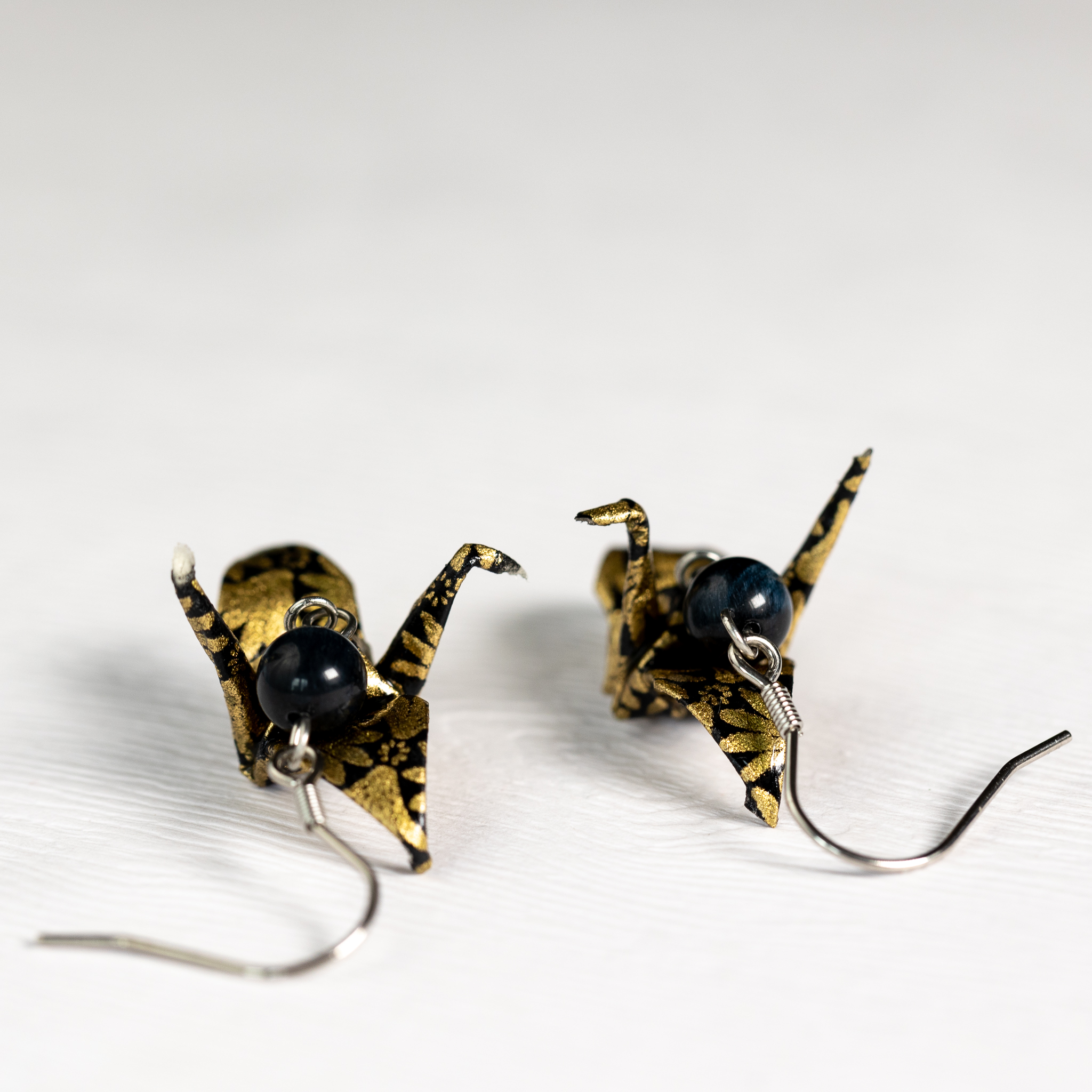 Náušnice "Dotek luxusu" (jeřáb se sokolím okem)