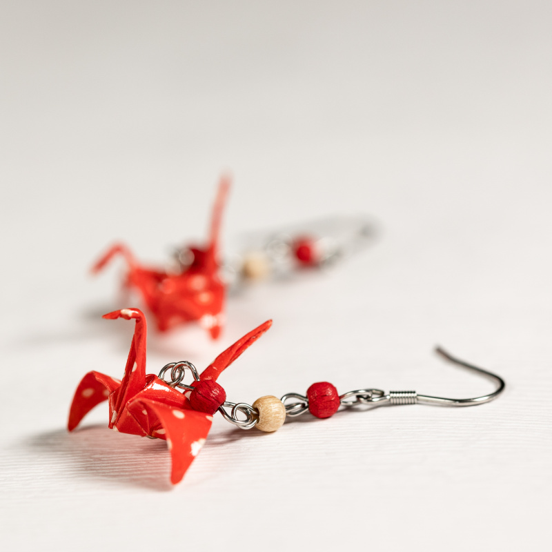 Náušnice "Ferda mravenec" (jeřáb)