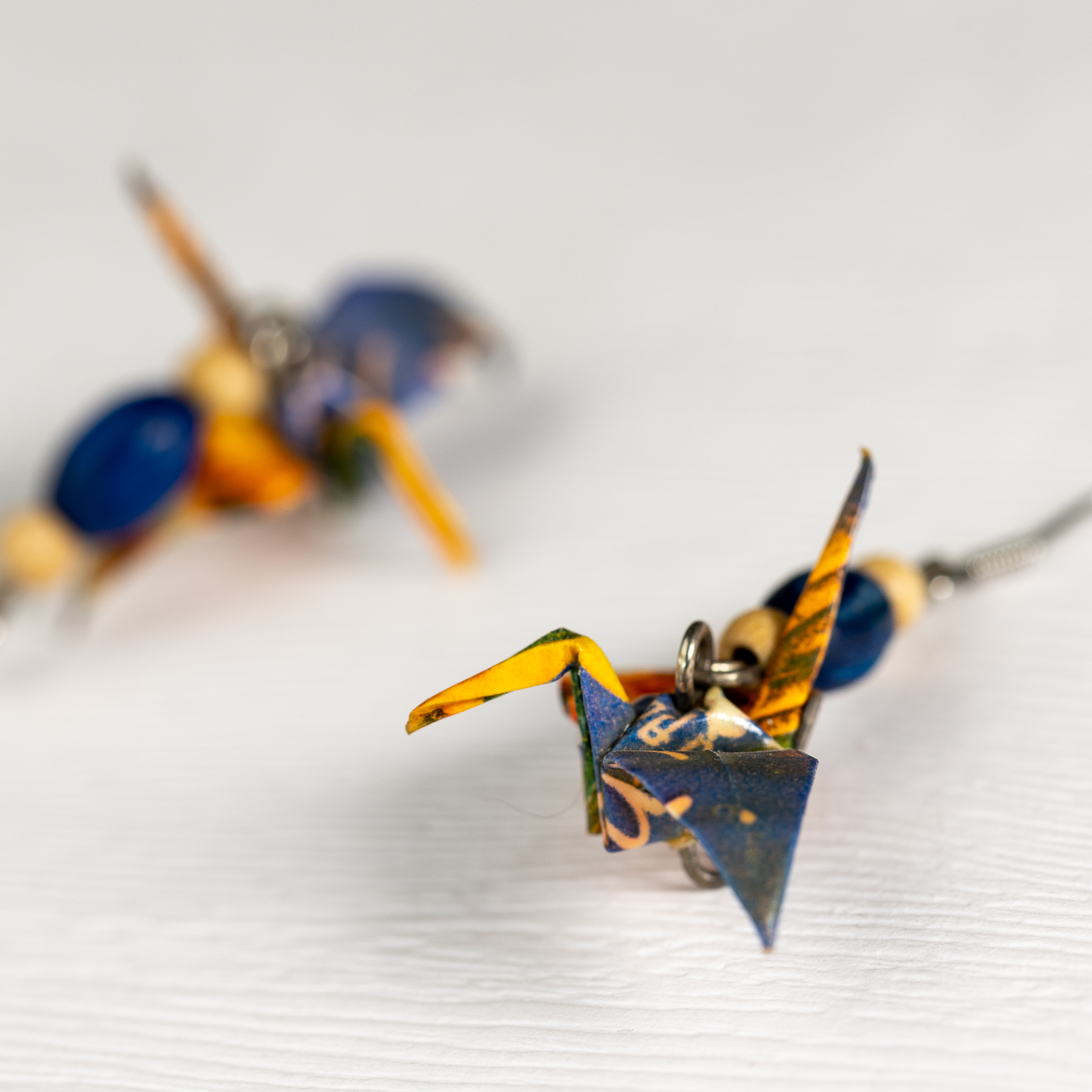 Náušnice "Zimní čas" (jeřáb)