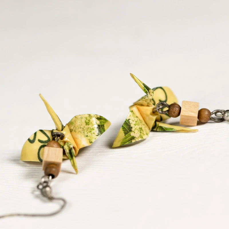 Náušnice "Bezinková" (jeřáb)