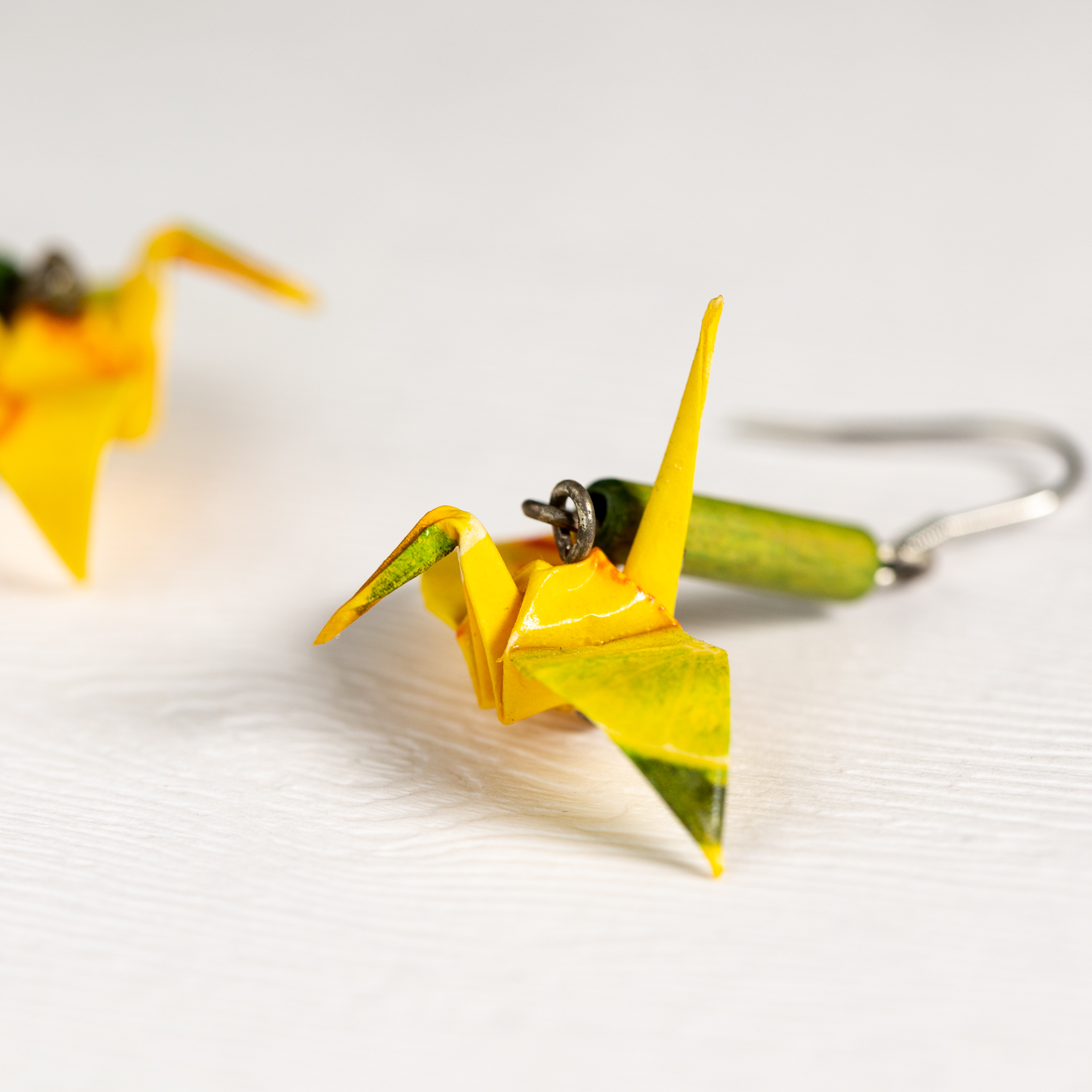 Náušnice "Citrusové květy" (jeřáb)