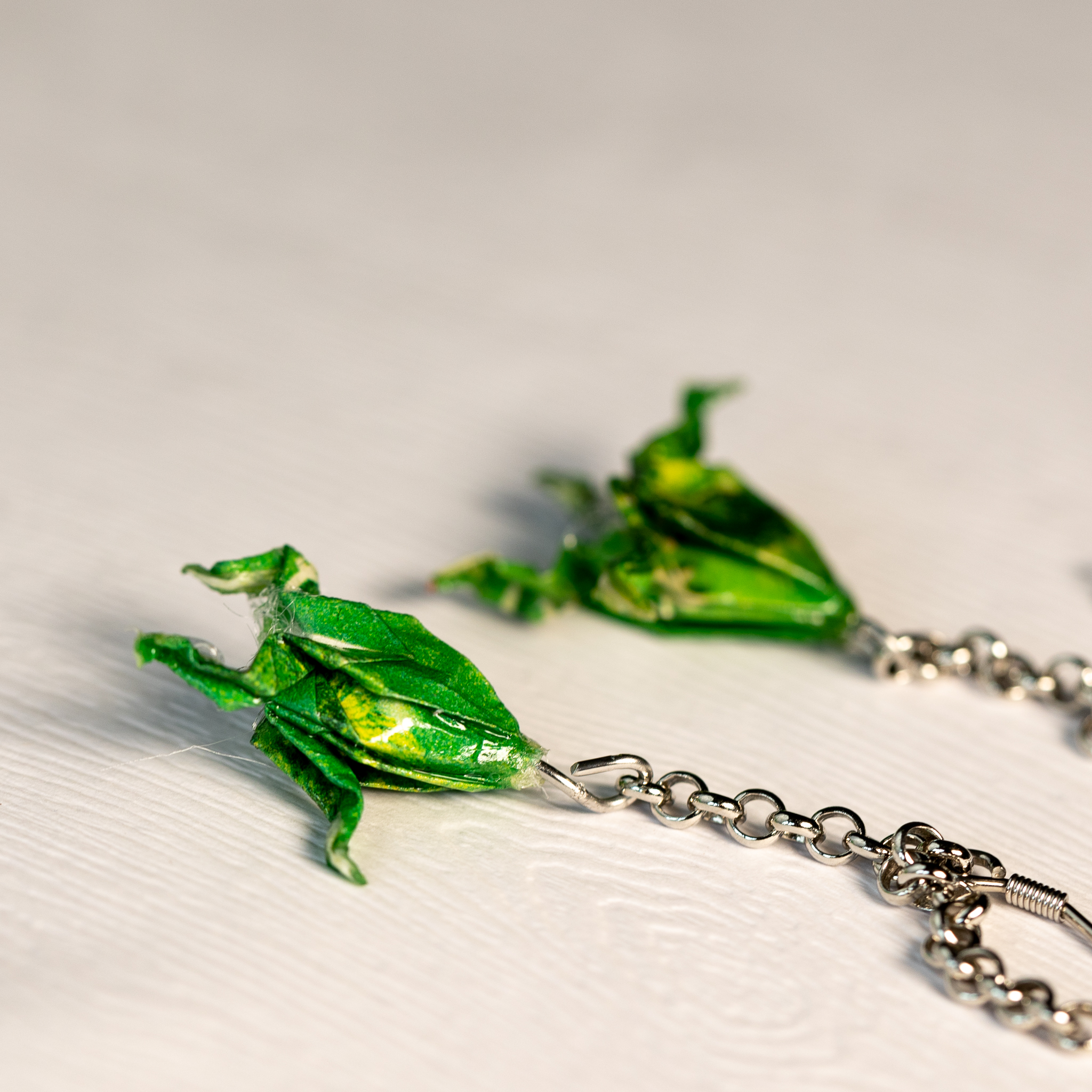 Náušnice "Mátová" (žabka)