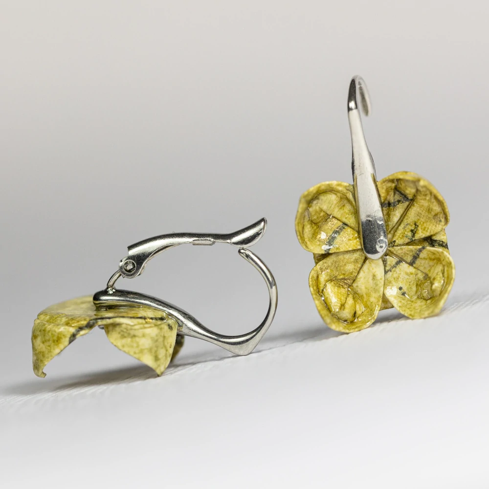 Náušnice "Kaligrafie ve zlaté" (lotosy)