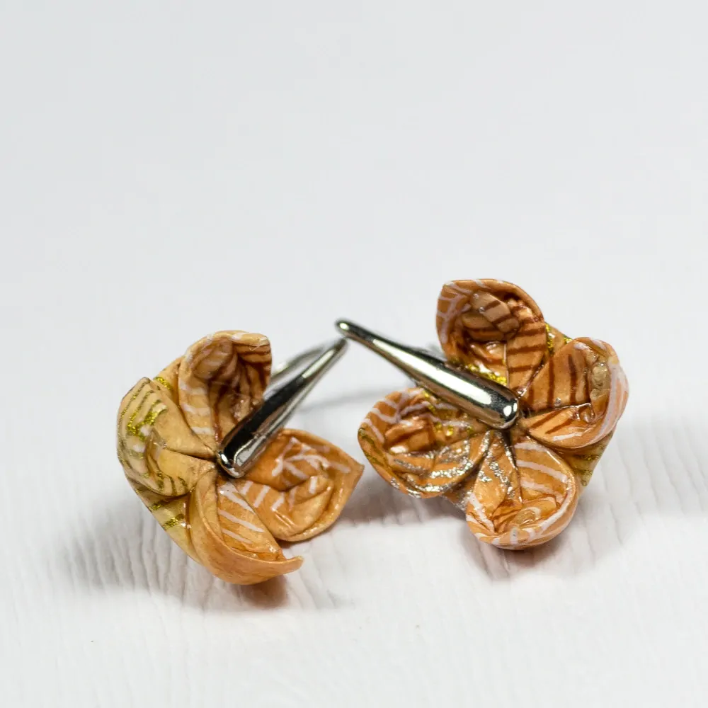 Náušnice "Když listí rezne" (lotosy)