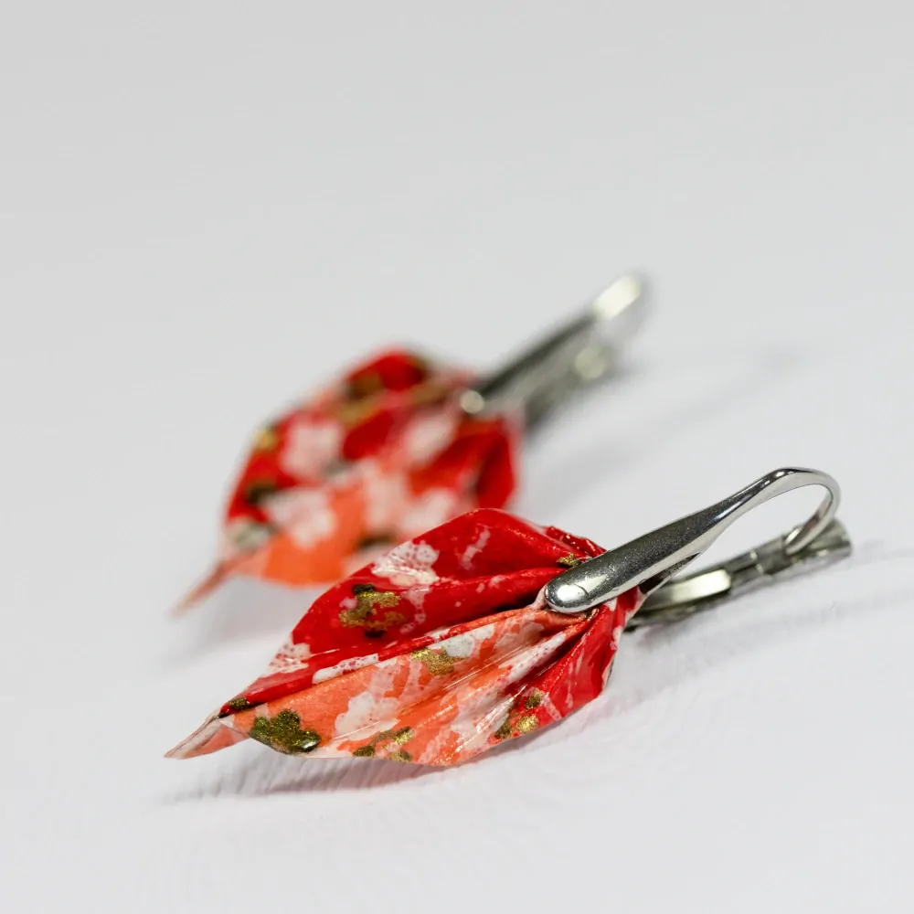 Náušnice "Jahody v květu" (listy)