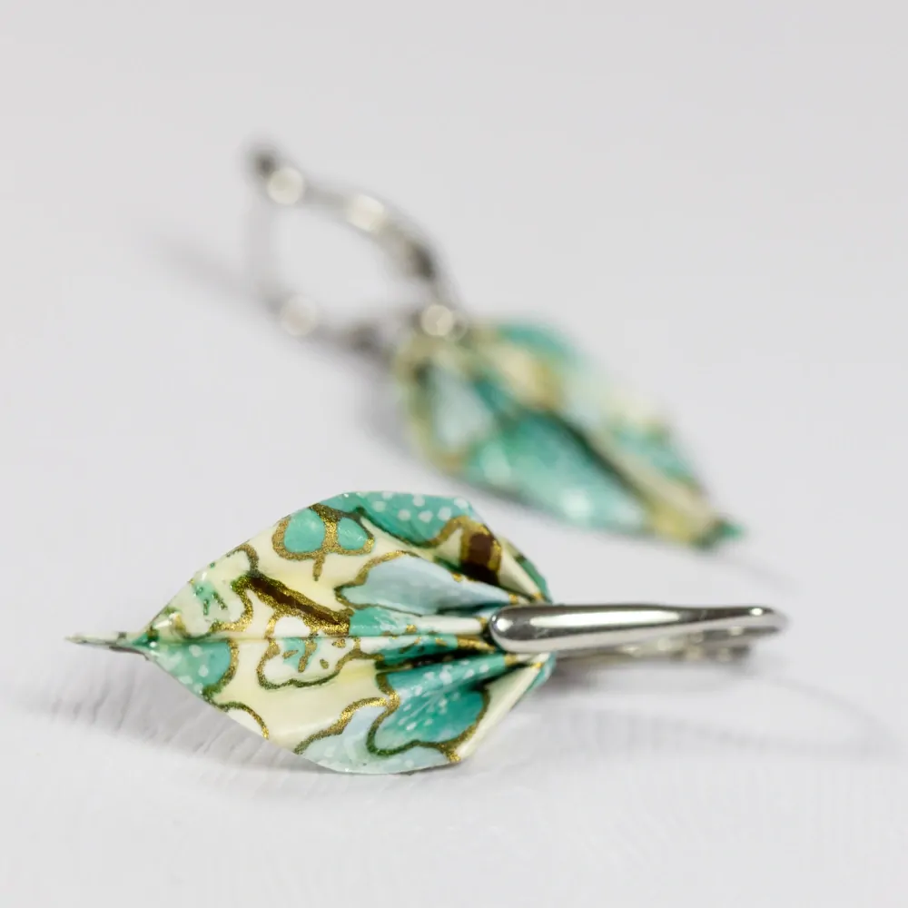 Náušnice "Modravé dálky"(listy)