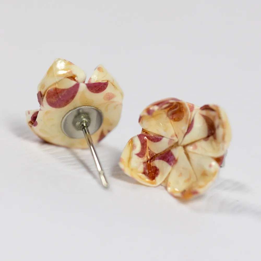 Náušnice "Kapky ohně" - lotosy malé