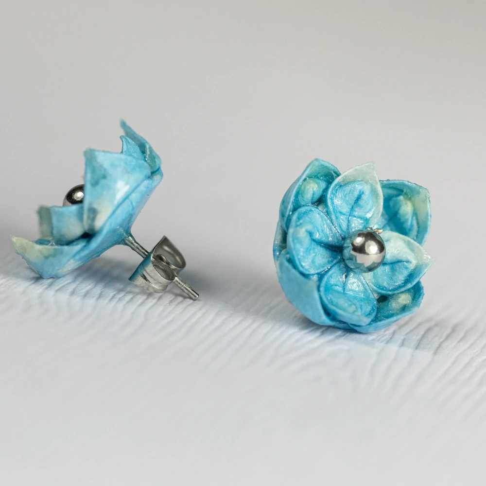 Náušnice "Kvítka poměnková" (lotos plnokvětý)