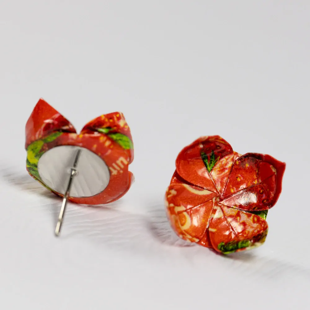 Náušnice "Jahodová" (lotos)
