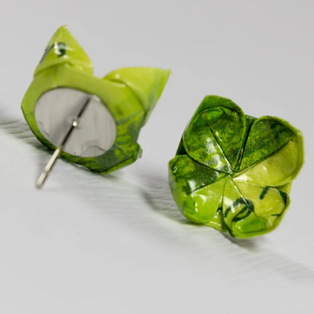 Náušnice "Zelený čaj" (lotos)