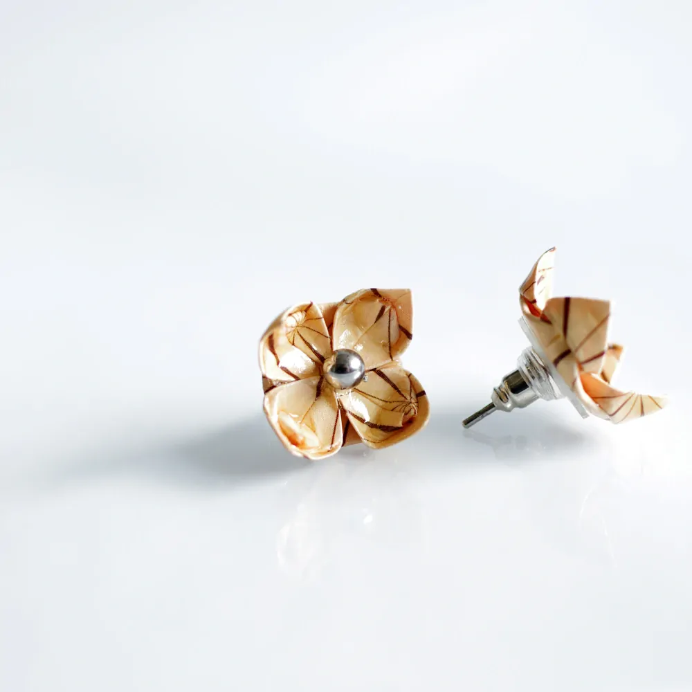 Náušnice "Geometrie v barvách země" (lotos)