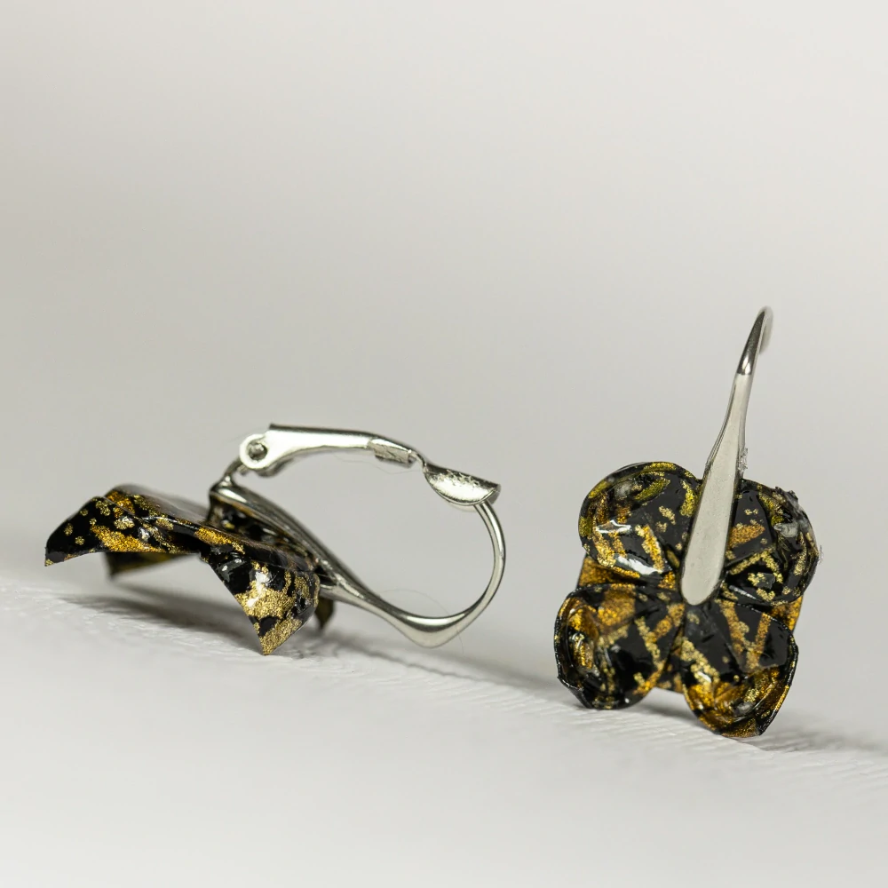 Náušnice "Bambusový háj" (lotosy)