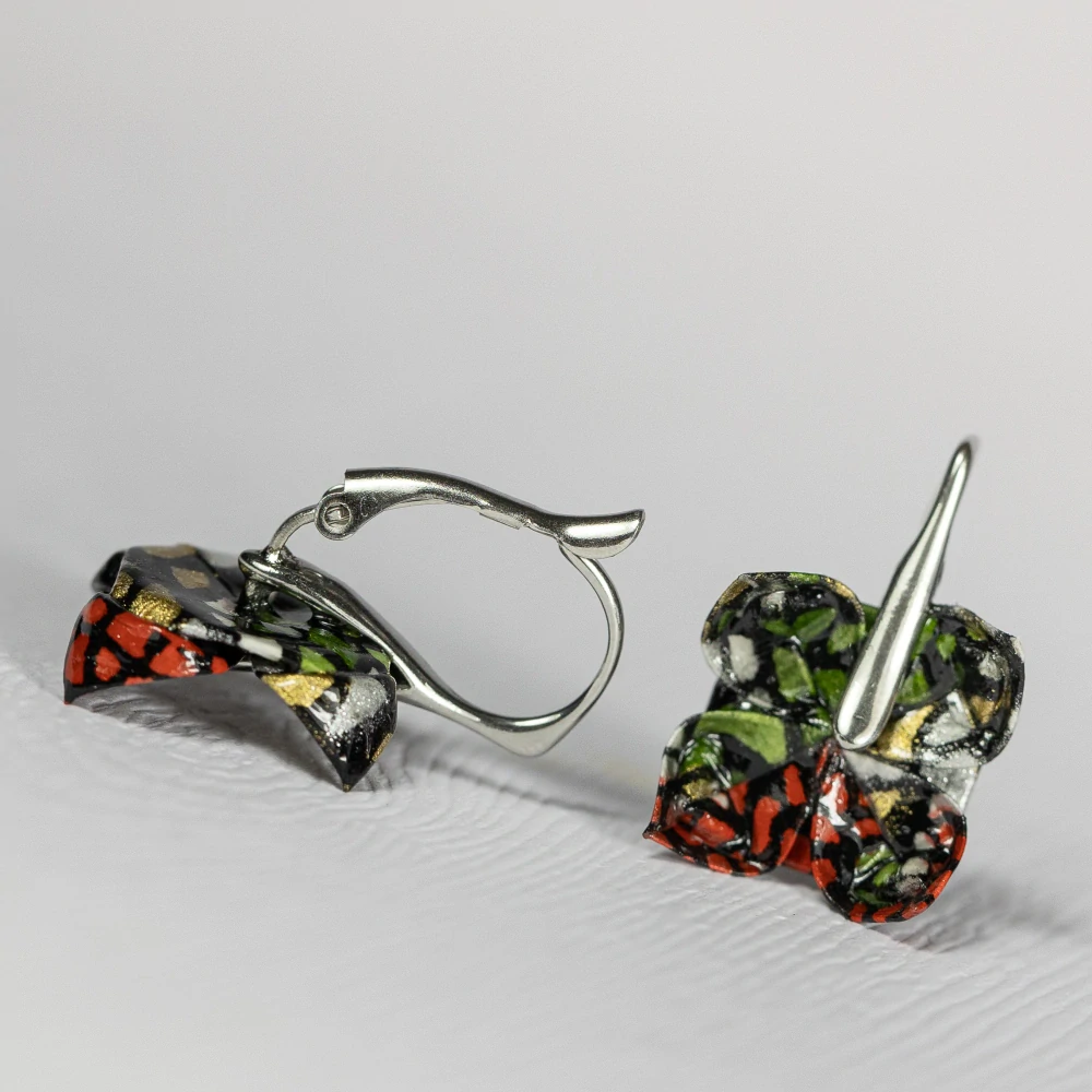 Náušnice "Noční mozaika" (lotosy)