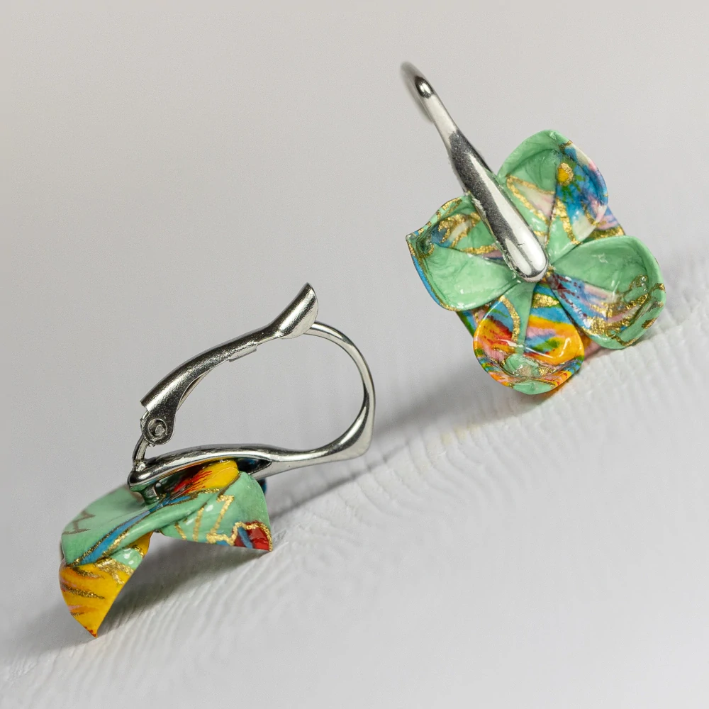 Náušnice "Rozkvetlá louka" (lotosy)