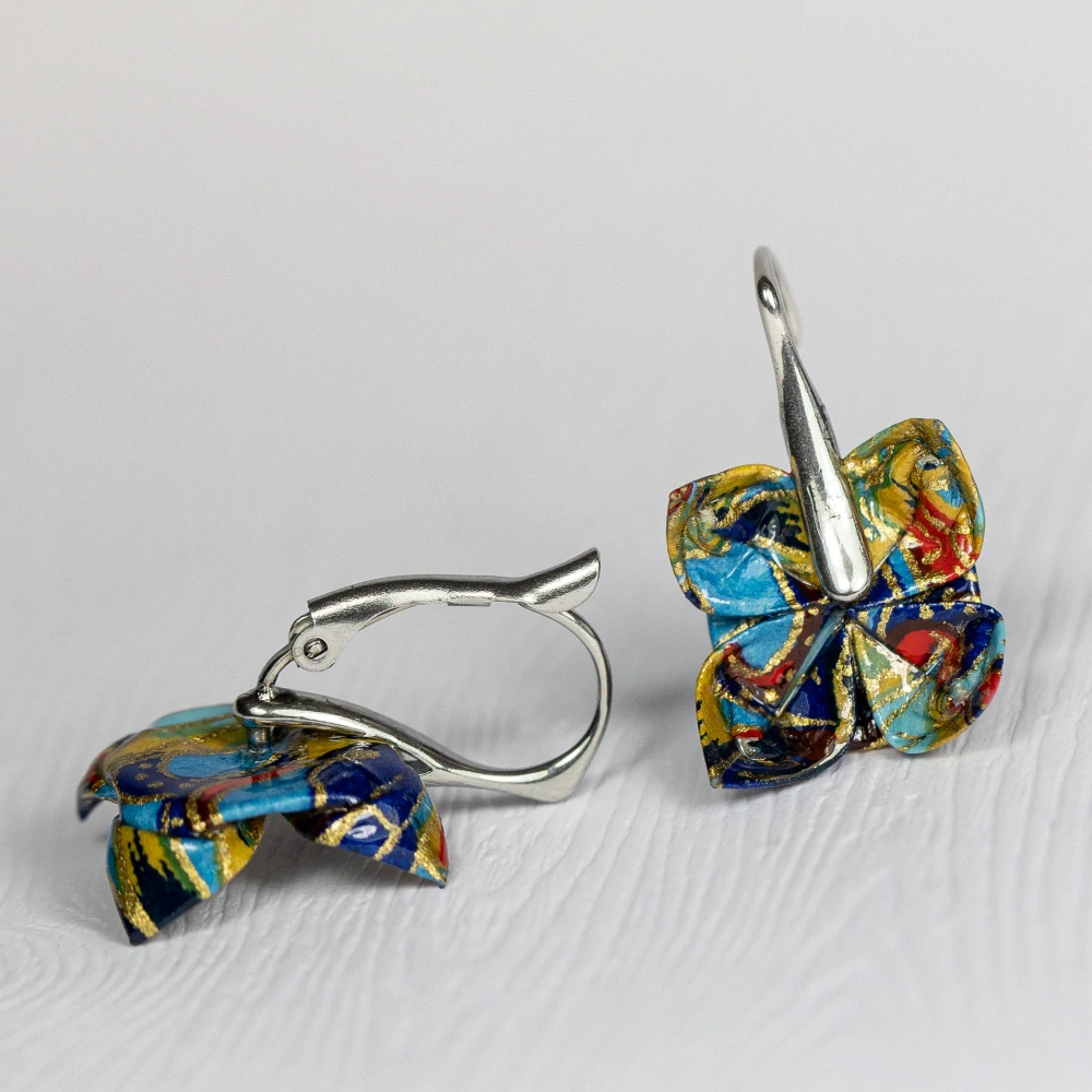 Náušnice "Zářící noc" (lotosy)