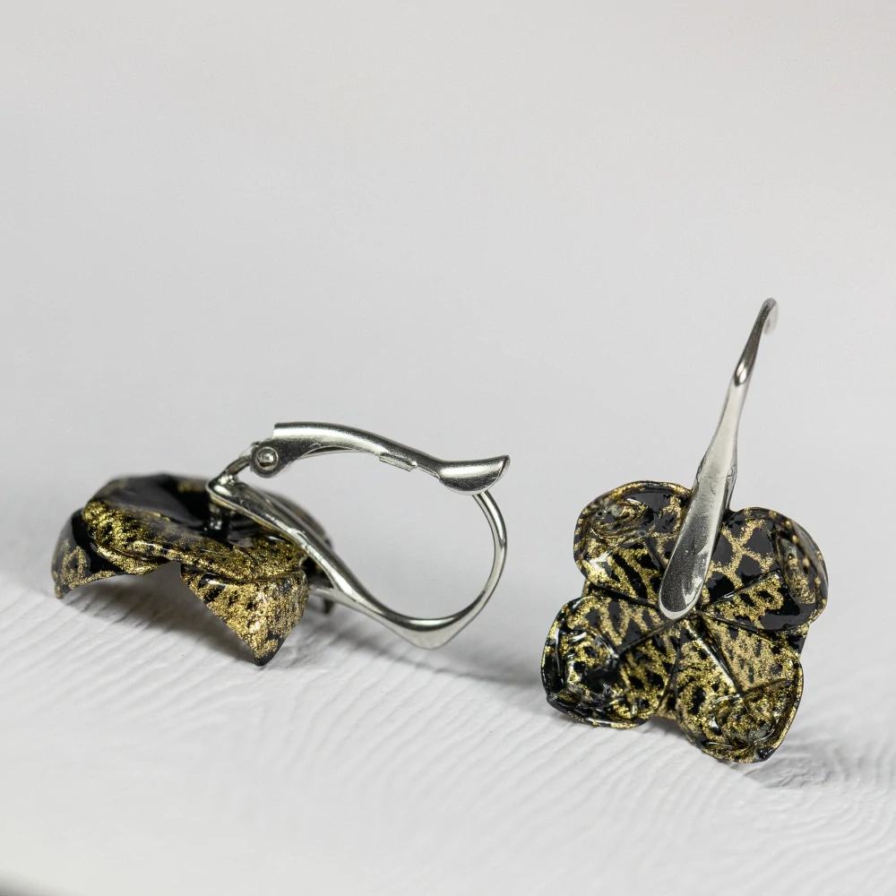 Náušnice "Zlaté chryzantémy" (lotosy)