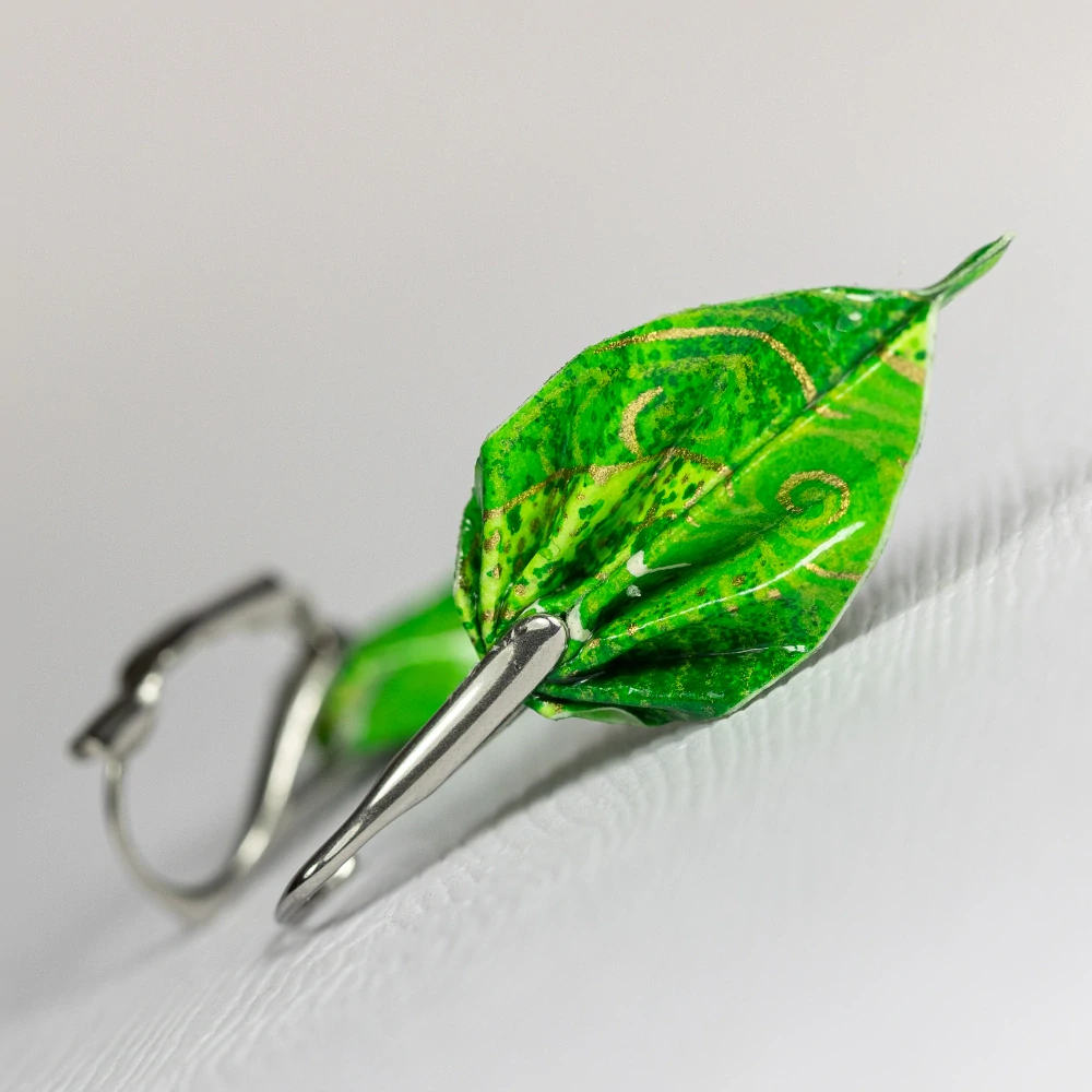 Náušnice "Na vlnách tajemna" (listy)