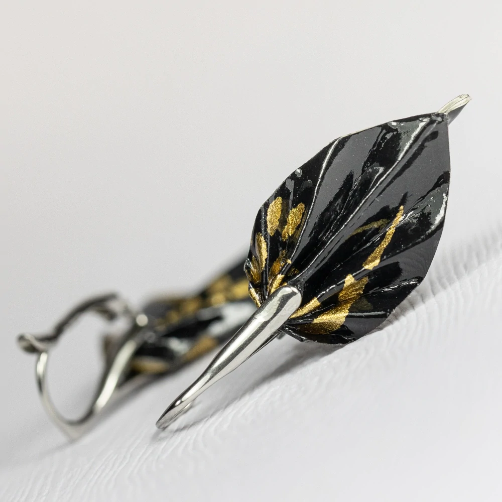 Náušnice "Noční let" (listy)