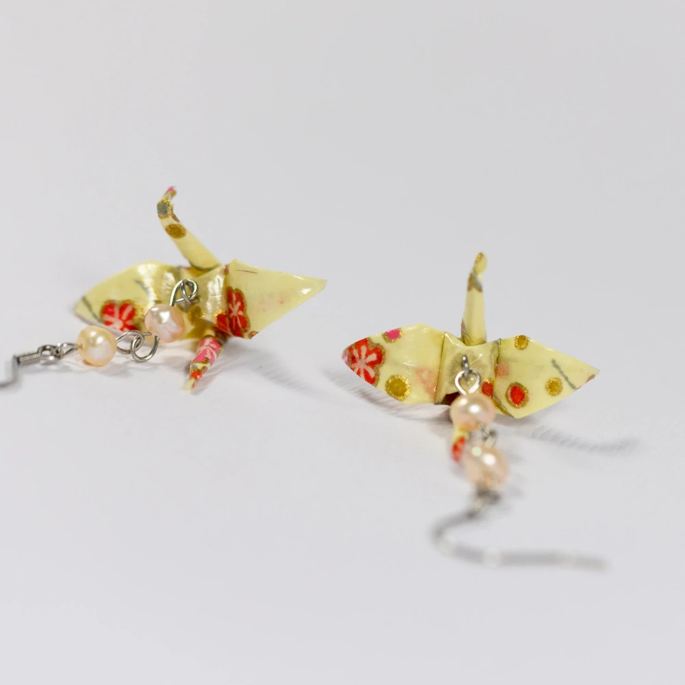 Náušnice "Růžové květy" (jeřáb s růžovou říční perlou)