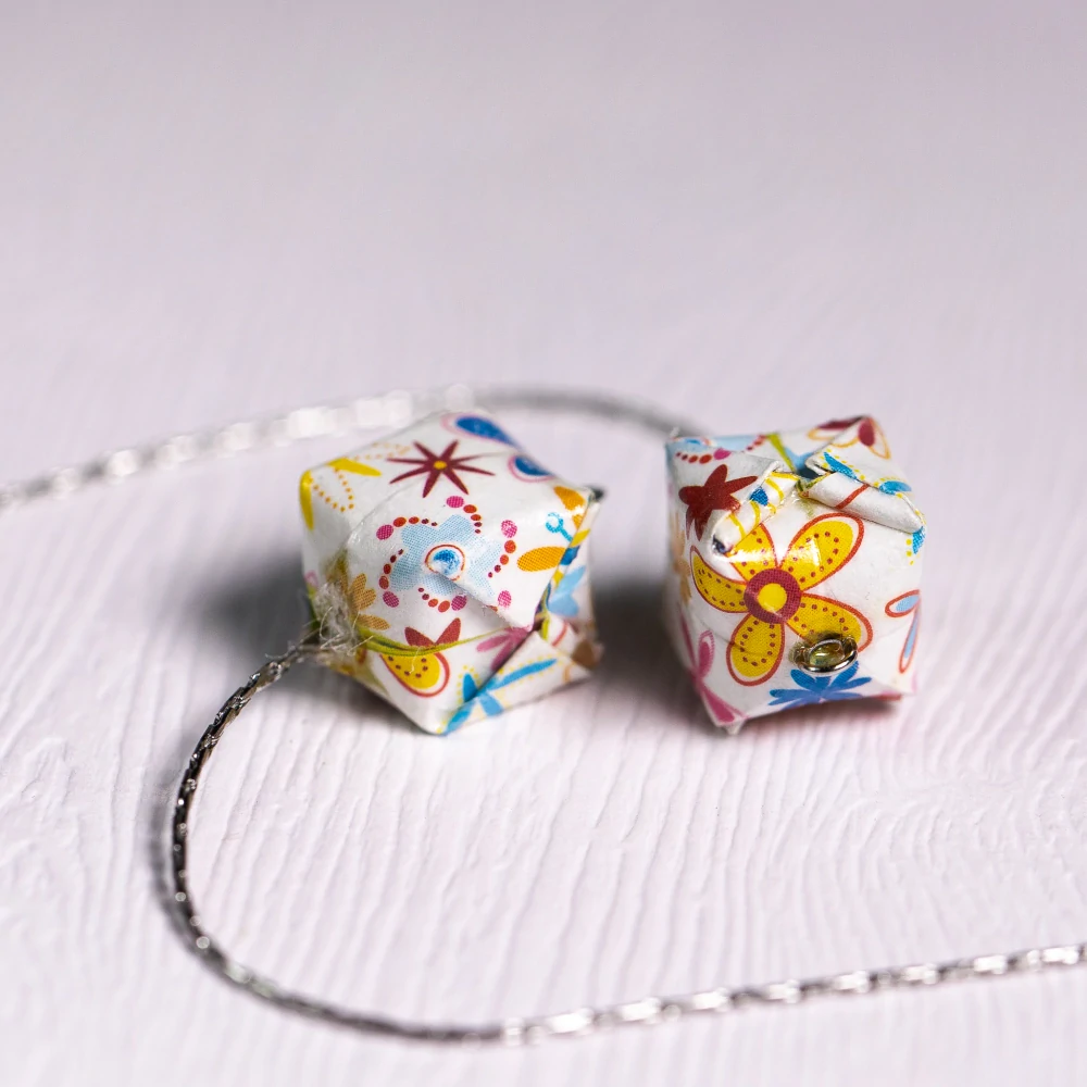 Náušnice "Divoké květy" (vodní bomba na řetízku)