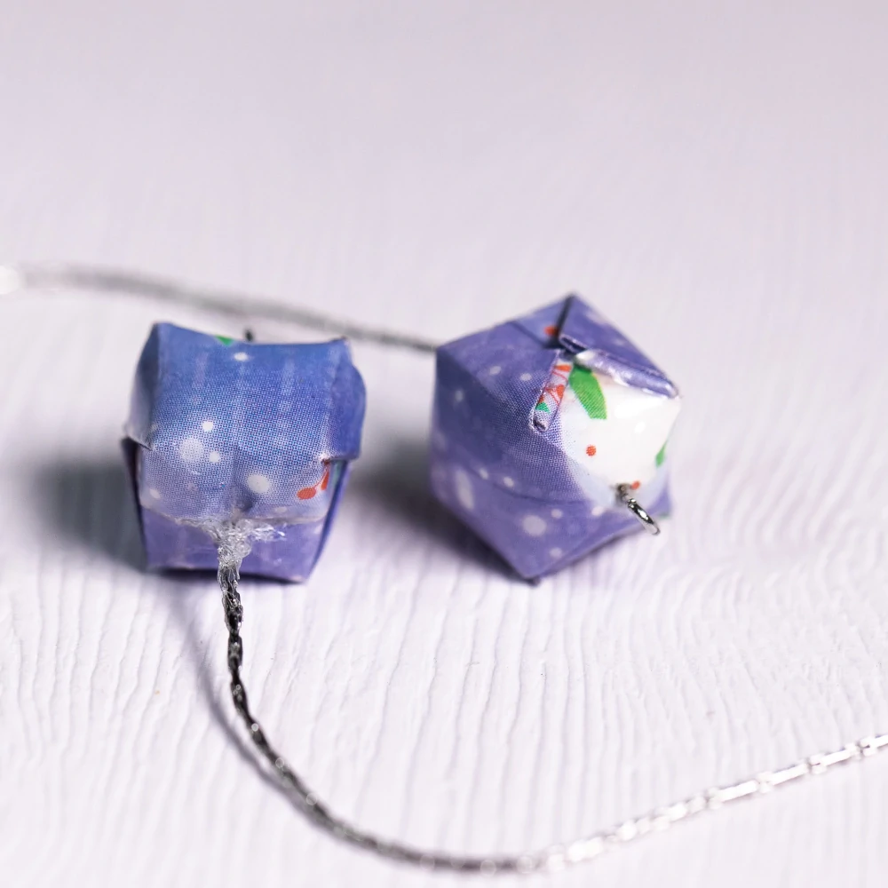 Náušnice "Zimní králíci" (vodní bomba na řetízku)