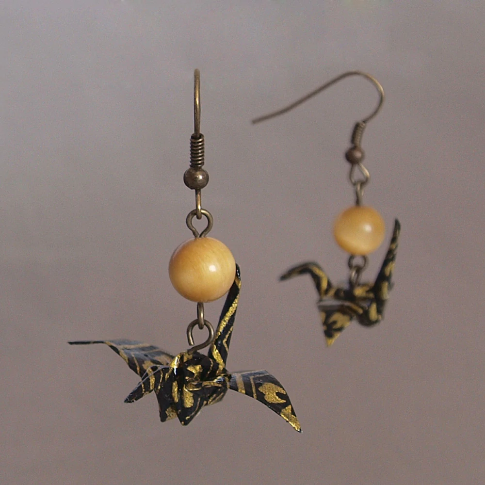 Náušnice "Noční nebe" (jeřáb s jaspisem)