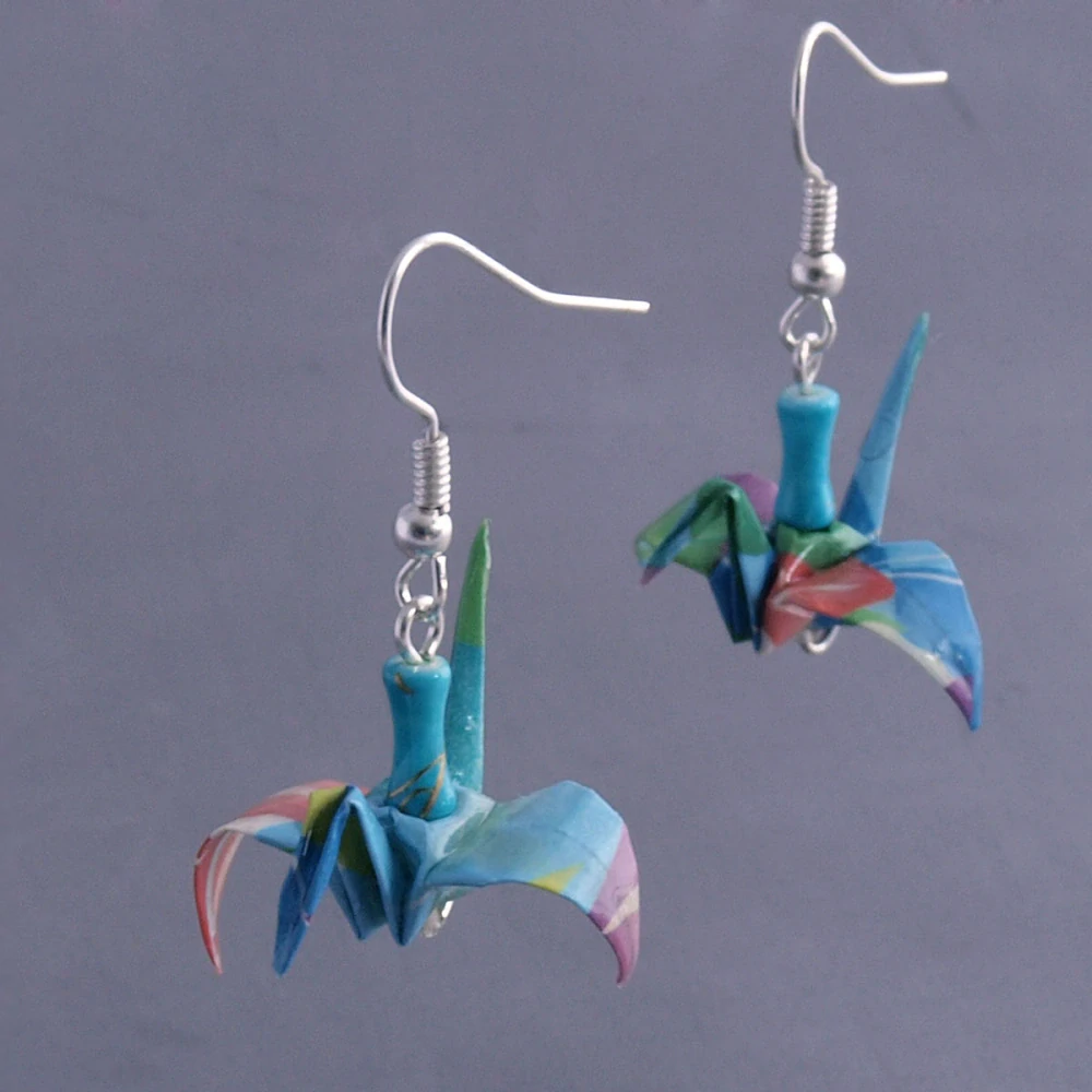 Náušnice "Pro vílu Leknínu" (jeřáb)