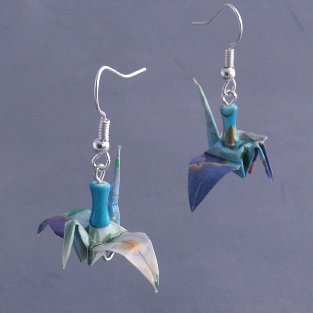 Náušnice "Kvetoucí něha" (jeřáb)