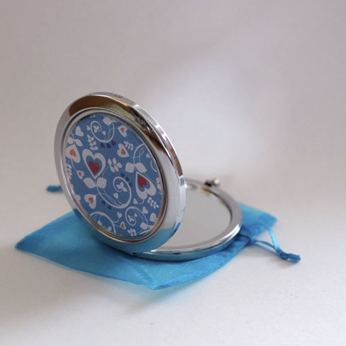 Zrcátko Srdce v modrém oparu