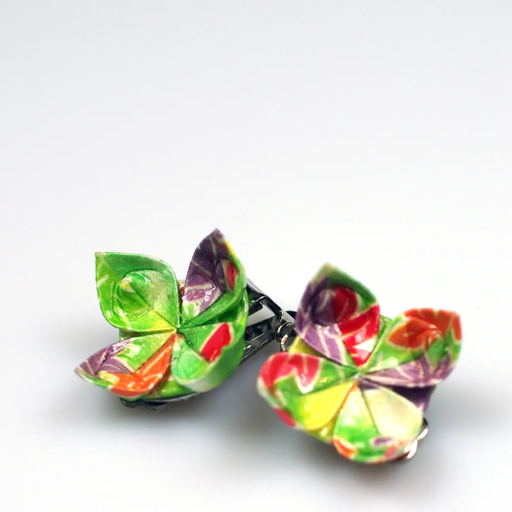 Náušnice "Všechny barvy podzimu" (lotos, klipsy)